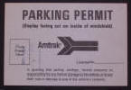 Amtrak Parking Permit - Click for more photos