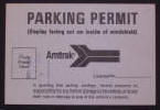 Amtrak Parking Permit - Click for more photos