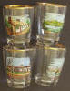 4 Gold Rimmed Shot Glasses - Click for more photos