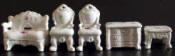 5 Furniture Figurines - Click for more photos