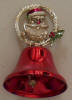 Red Metal Santa Bell - Click for more photos