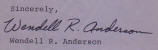 Wendell Anderson Letter with Signature - Click for more photos